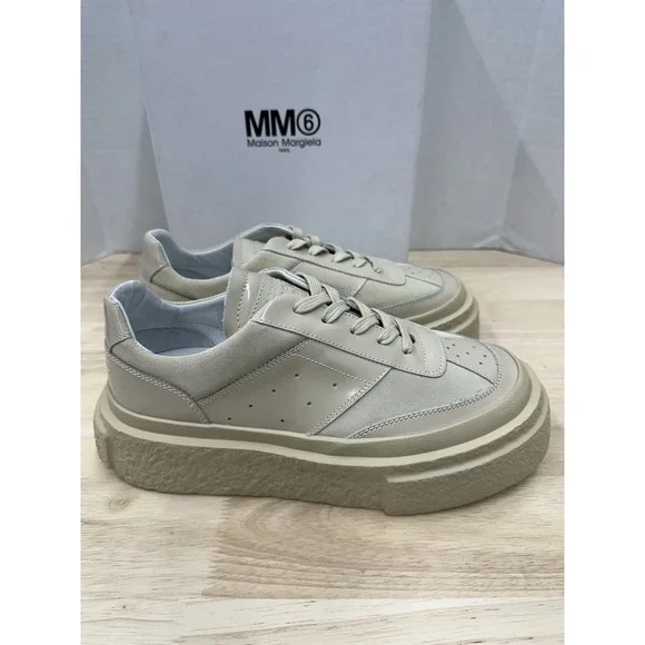 Maison Margiela MM6 Women's 39 US 9 Chunky Gambetta Sneakers Beige Shoes - Picture 6 of 10